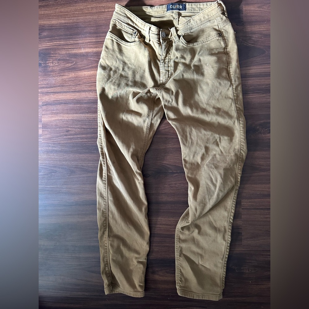 Slim fit stretch comfy pant casual Du/er brand 31x30